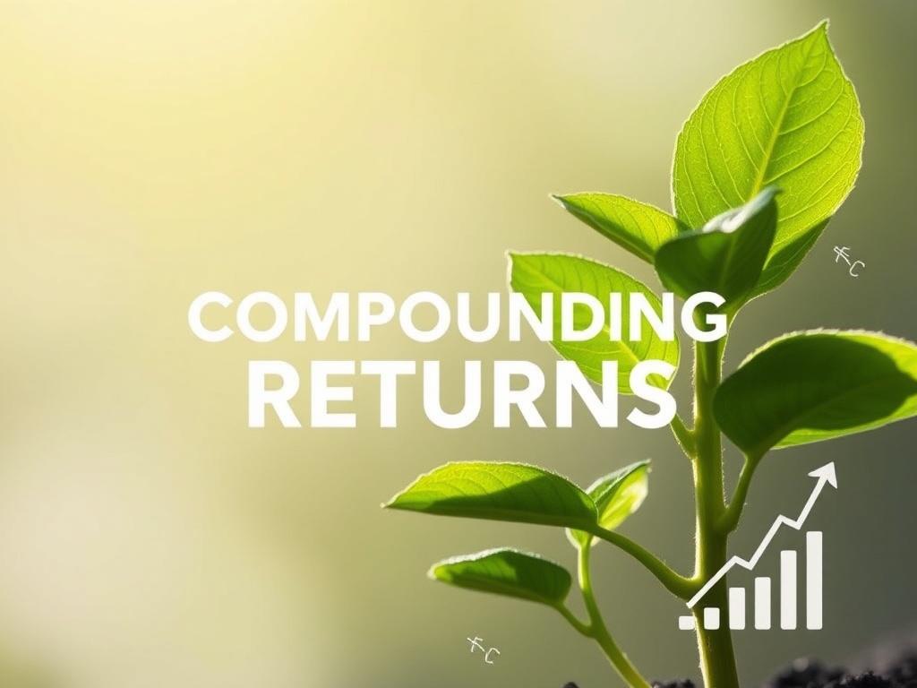 Growing plant symbolizing compounding returns over time