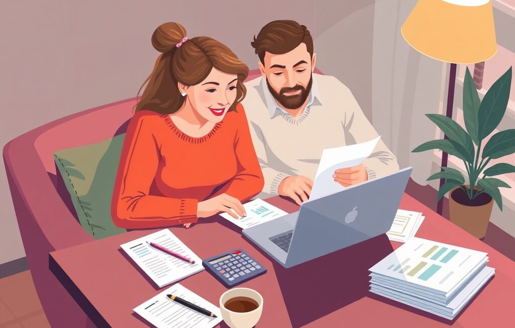 smart budgeting for couples reviewing finances togethe