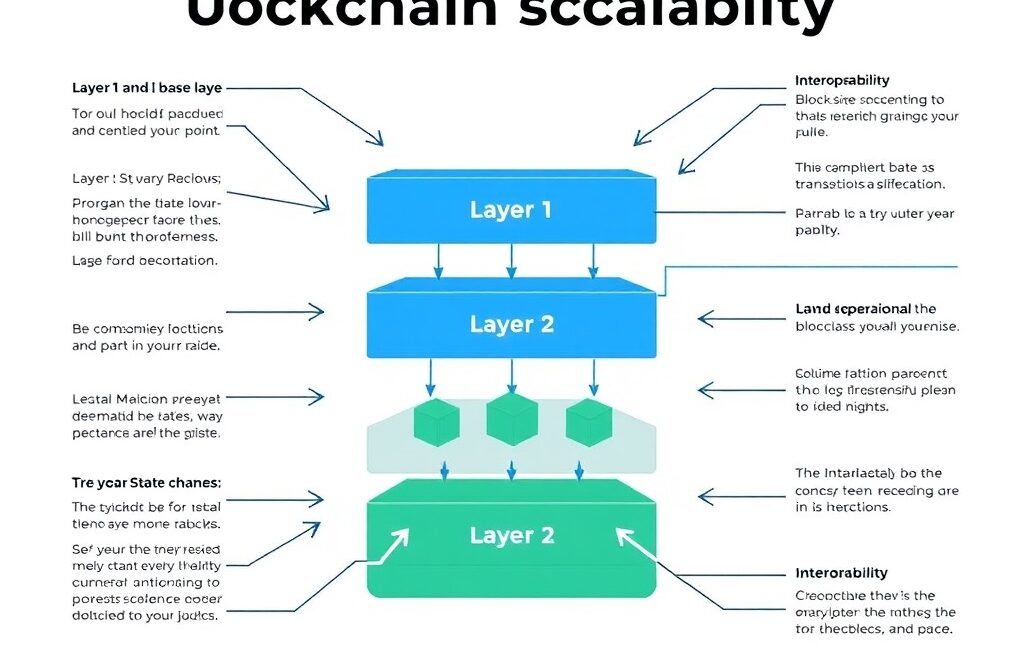 Blockchain scalability diagram showing layer