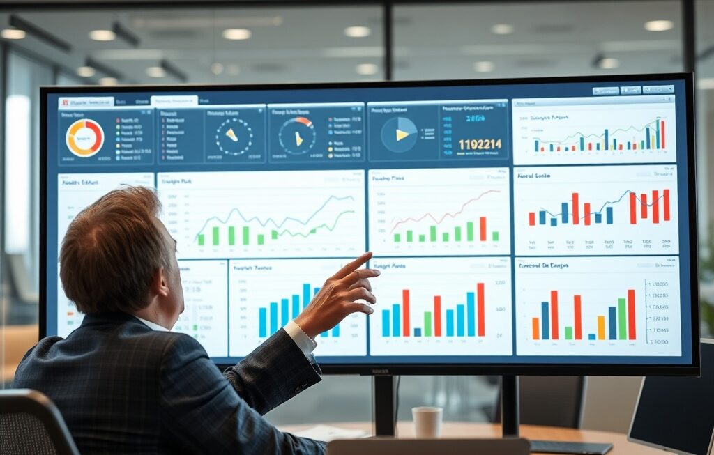 Investor analyzing a diversified portfolio risk dashboard