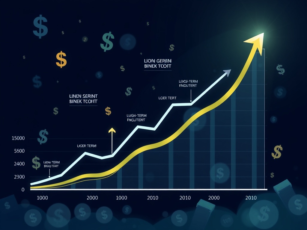 Upward financial growth chart representing long-term wealth building